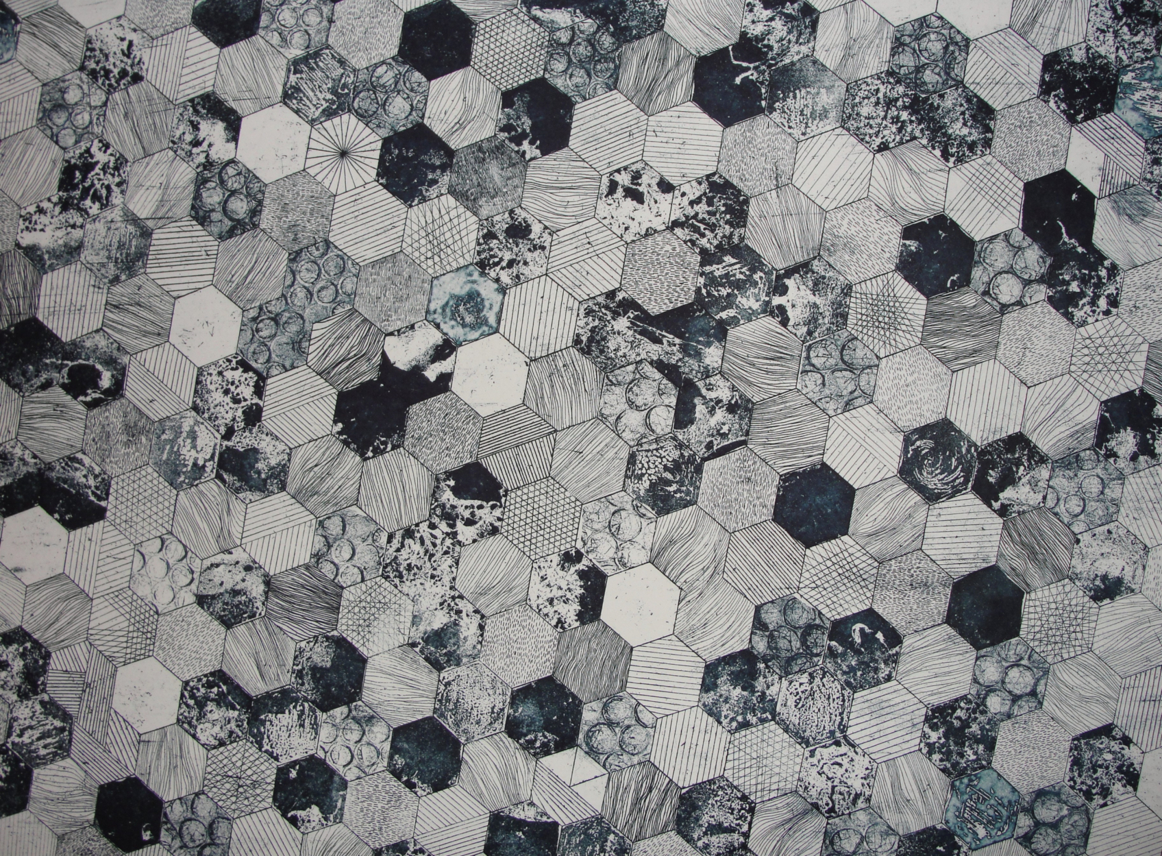 Geometric pattern of hexagons fitting together